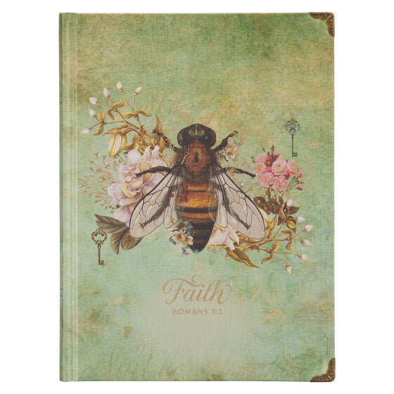 Faith Bee Hardcover Journal - Romans 5:1 - Re-vived