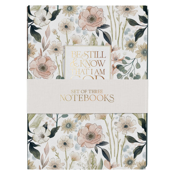 Be Still Teal Meadow Large Notebook Set - Psalm 46:10 - Re-vived