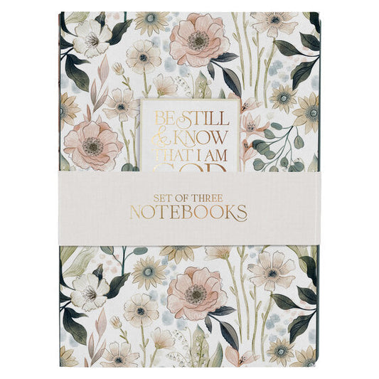 Be Still Teal Meadow Large Notebook Set - Psalm 46:10 - Re-vived