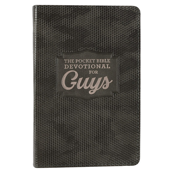 Brown Camo Faux Leather Pocket Devotional for Guys - Re-vived
