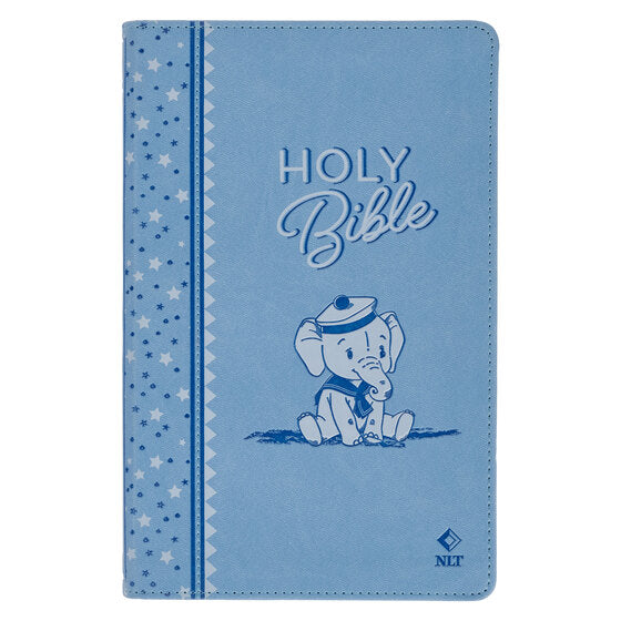 Blue Faux Leather NLT Keepsake Bible for Boys - Re-vived
