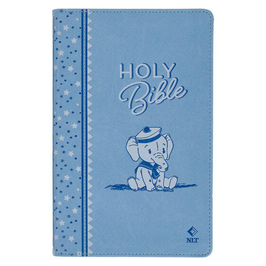 Blue Faux Leather NLT Keepsake Bible for Boys - Re-vived