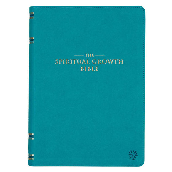 NLT Teal Faux Leather Spiritual Growth Bible - Re-vived
