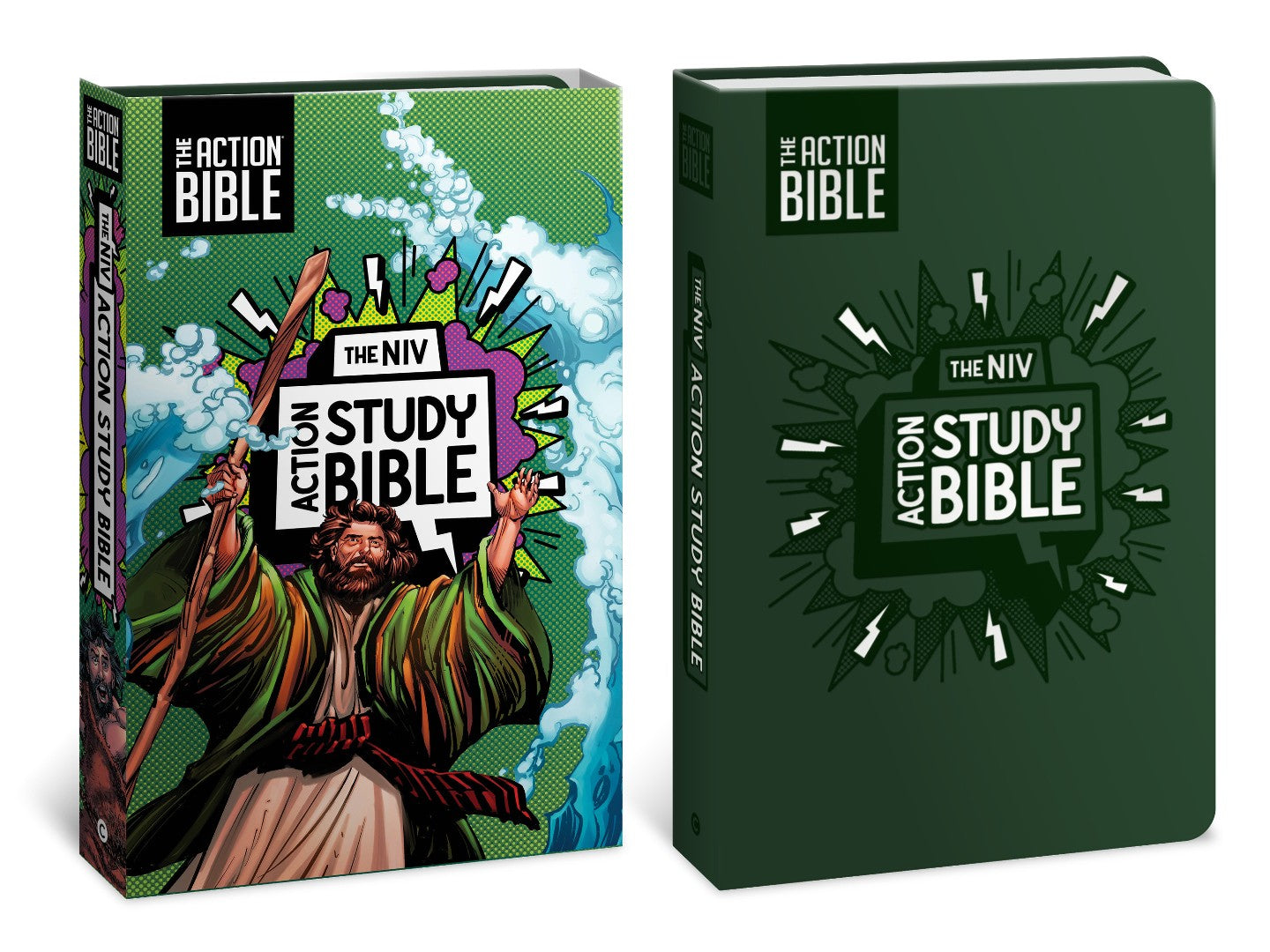 NIV Action Study Bible, Leathersoft, Forest, Full Color - Re-vived