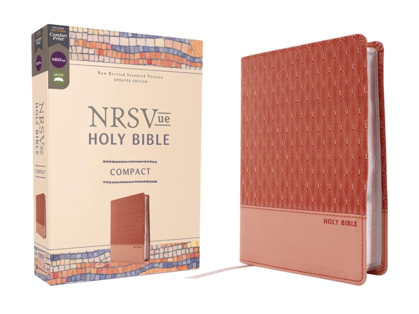 NRSVue, Holy Bible, Compact, Leathersoft, Peach - Re-vived