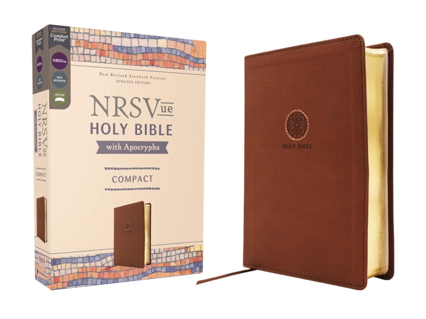 NRSVue, Holy Bible With Apocrypha, Compact, Brown - Re-vived