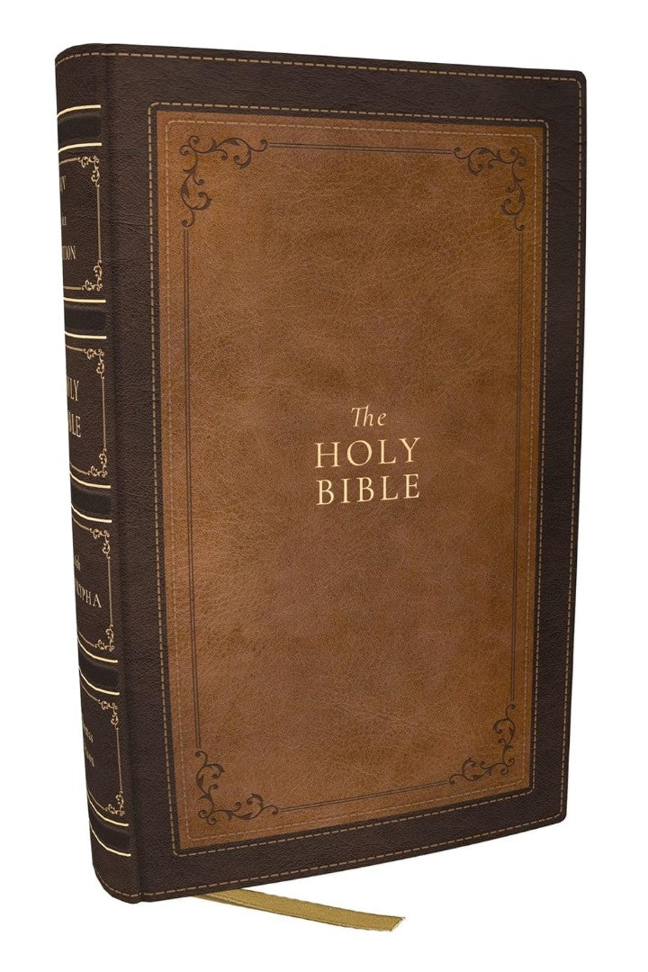 1611 KJV With Apocrypha, Brown Leathersoft - Re-vived