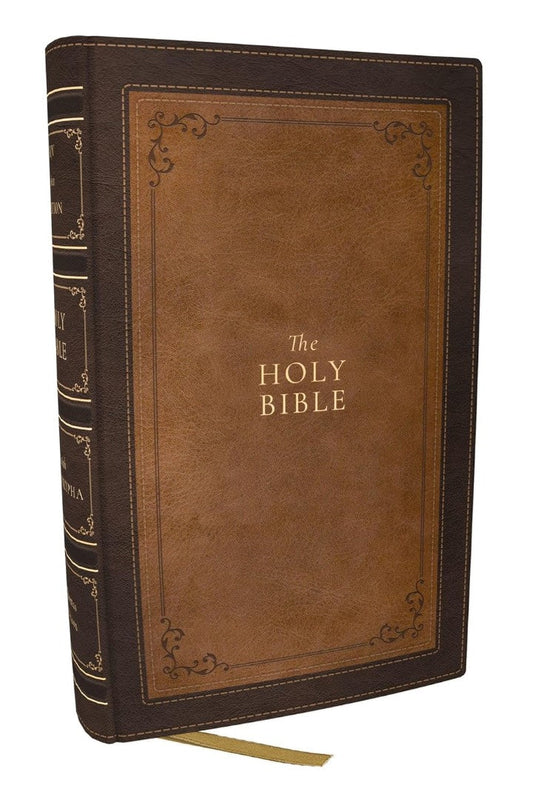 1611 KJV With Apocrypha, Brown Leathersoft - Re-vived