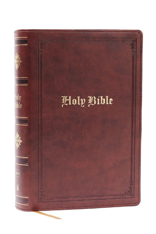 NKJV Bible: Personal Size Giant Print, Brown Leathersoft - Re-vived