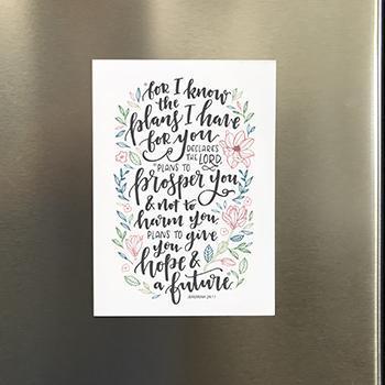 For I Know The Plans (Leaves) - A7 Magnet - Re-vived
