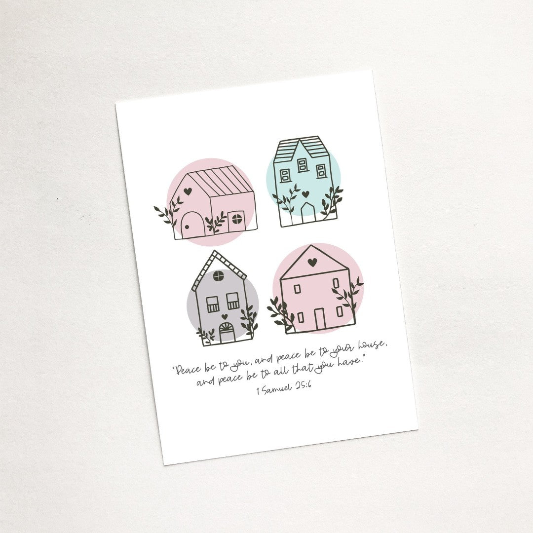 Peace Be To Your House (Scandi Home) A7 Magnet - Re-vived