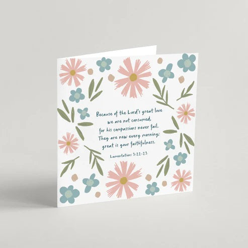 Great Is Your Faithfulness Greeting Card & Envelope - Re-vived