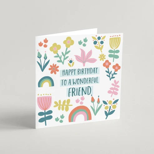 Wonderful Friend Birthday Card & Envelope - Re-vived