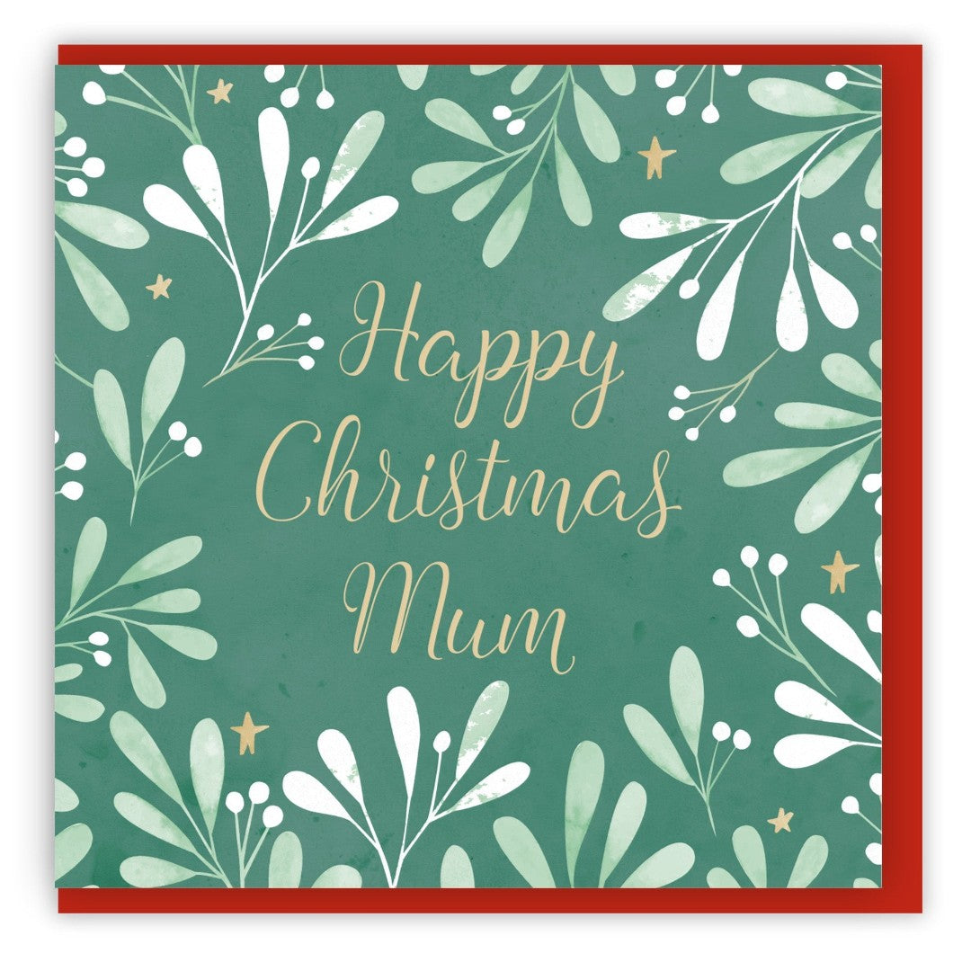 Happy Christmas Mum Single Christmas Card - Re-vived