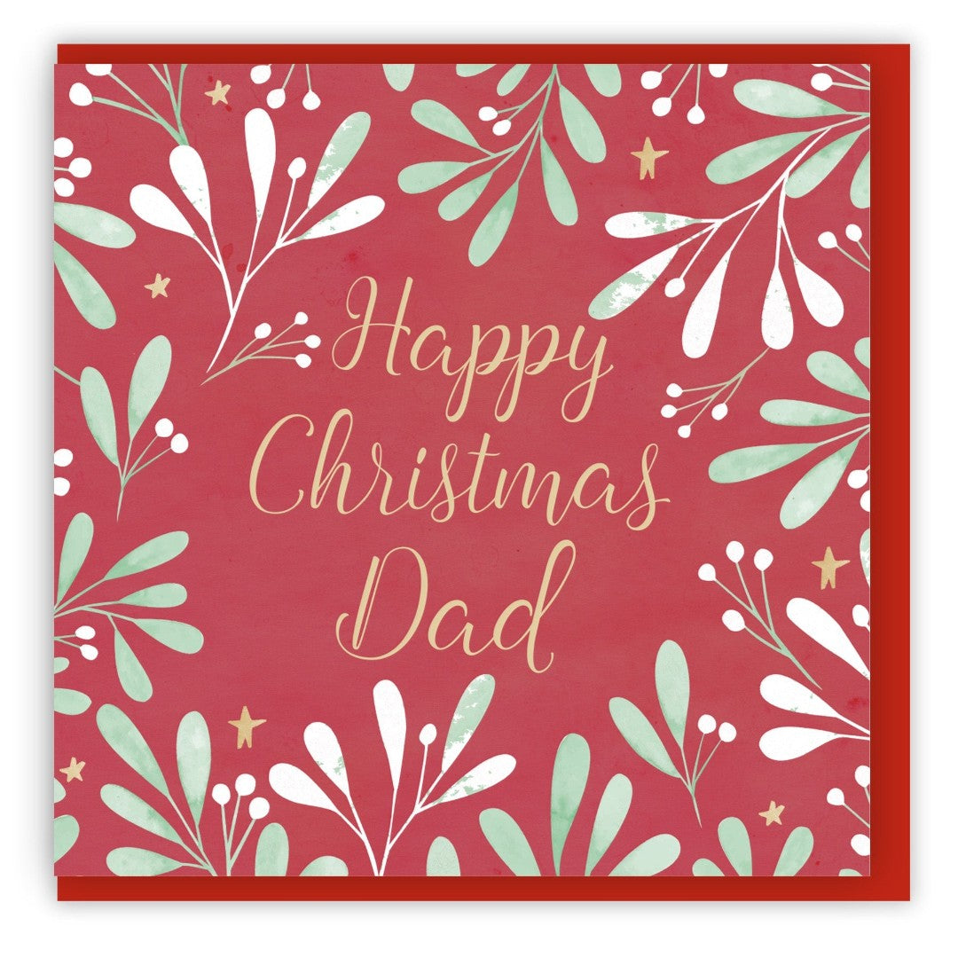 Happy Christmas Dad Single Christmas Card - Re-vived