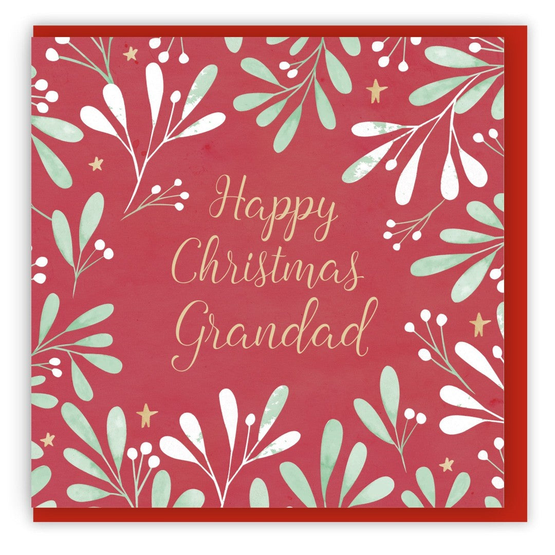 Happy Christmas Grandad Single Christmas Card - Re-vived