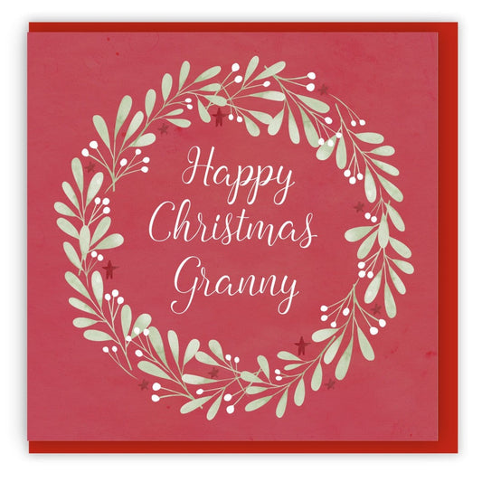 Happy Christmas Granny Single Christmas Card - Re-vived