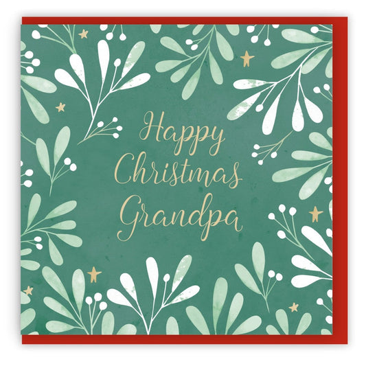 Happy Christmas Grandpa Single Christmas Card - Re-vived