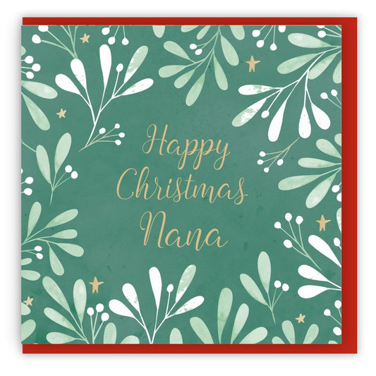 Happy Christmas Nana Single Christmas Card - Re-vived