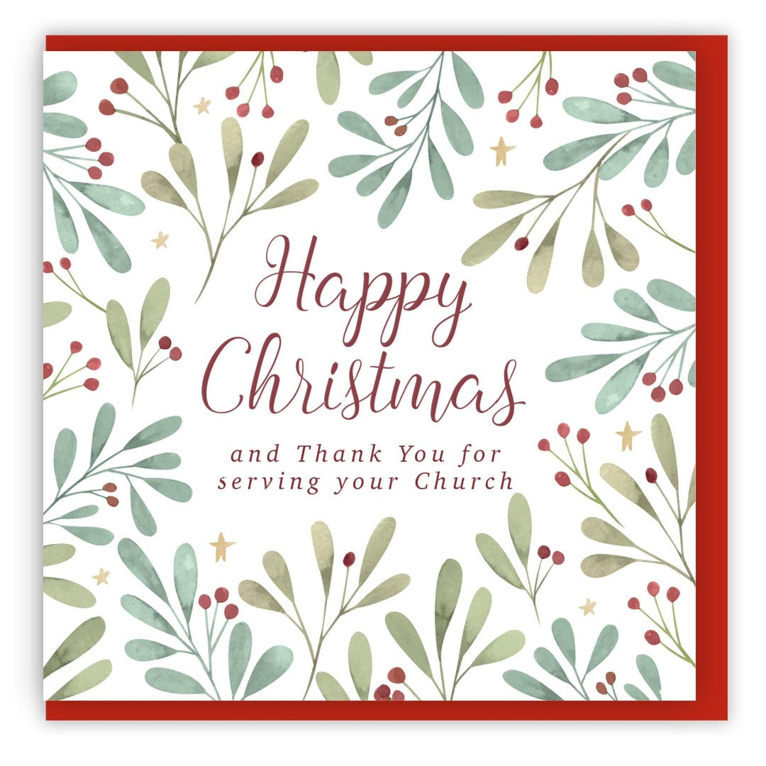 Happy Christmas And Thank You Single Christmas Card - Re-vived