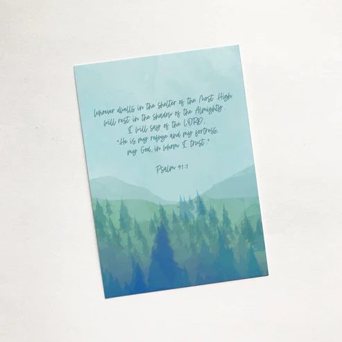 My Refuge And My Fortress Mini Sharing Card - Re-vived