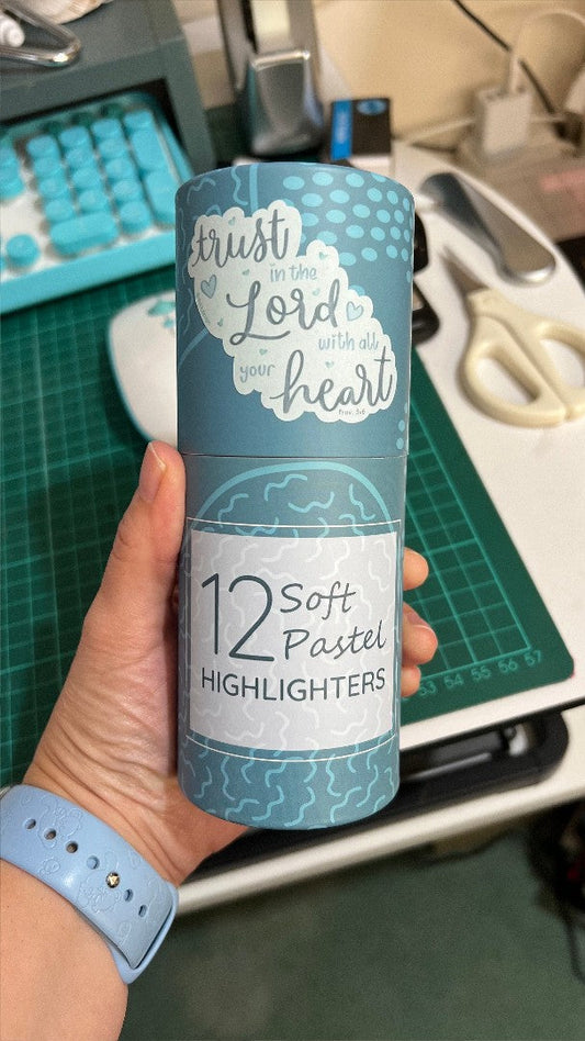 12 Pack Pastel Dual Tip Highlighters - Re-vived