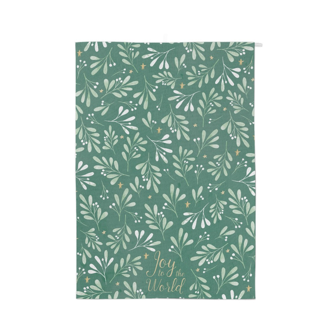 Joy To The World Christmas Tea Towel - Re-vived