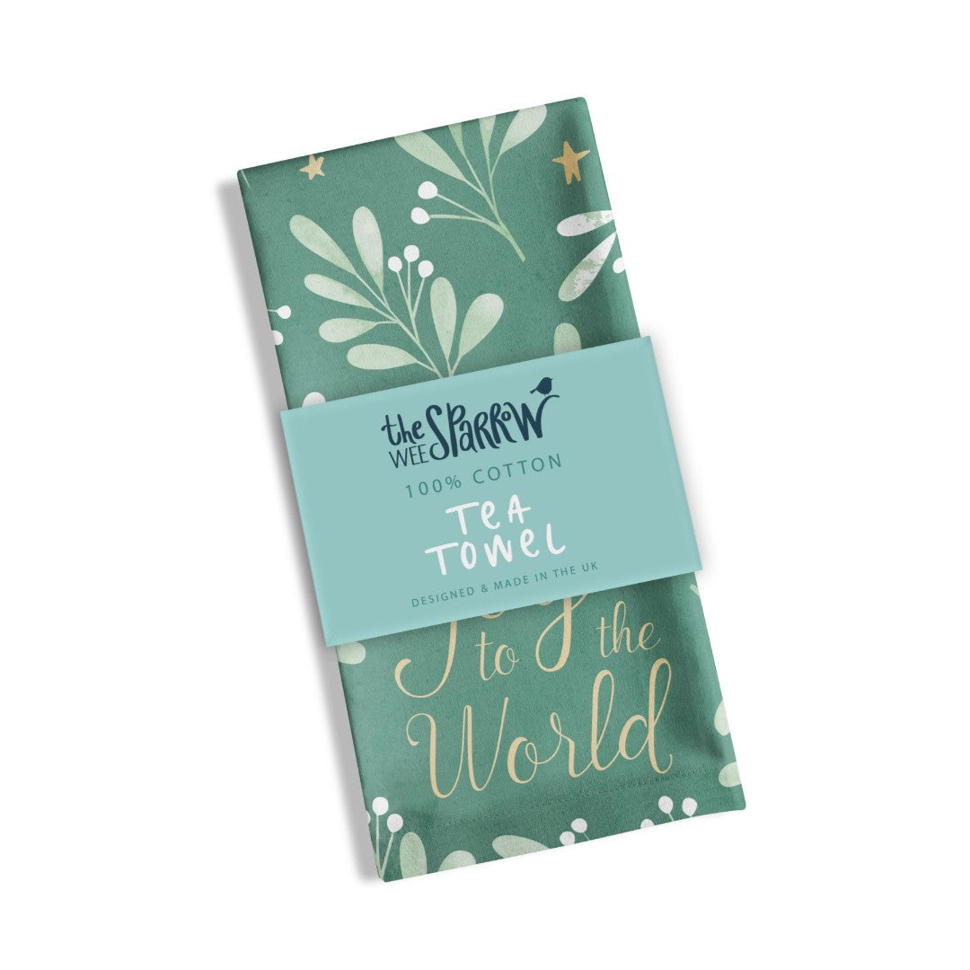 Joy To The World Christmas Tea Towel - Re-vived
