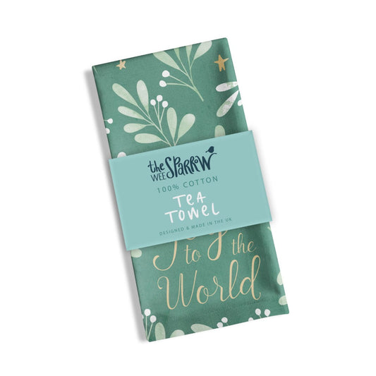 Joy To The World Christmas Tea Towel - Re-vived