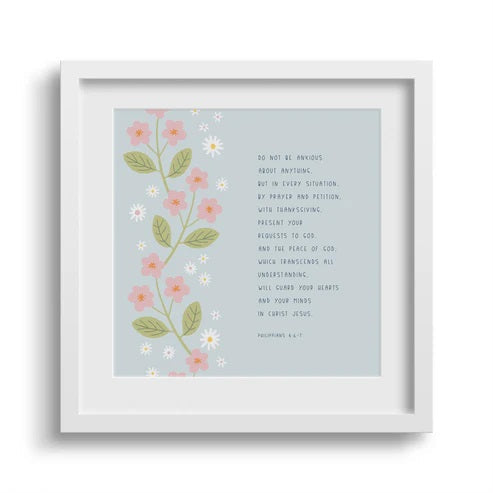Do Not Be Anxious 6X6 White Framed Print - Re-vived