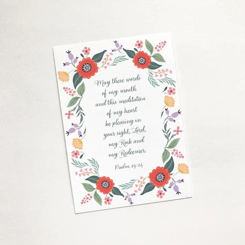 Meditation Of My Heart Mini Sharing Card - Re-vived
