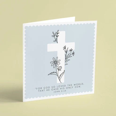 For God So Loved The World Easter Card & Envelope - Re-vived