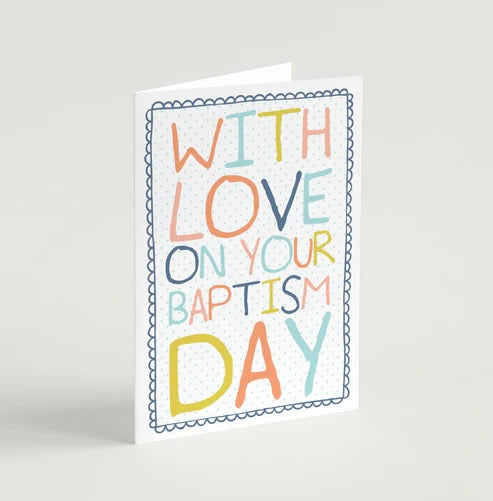 Rainbow Doodle Baptism Card - Re-vived