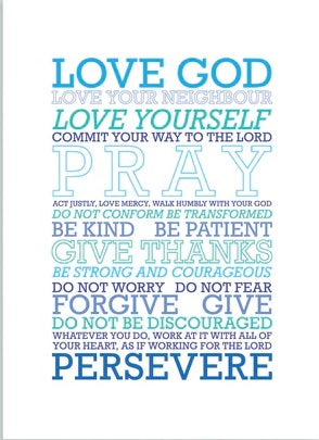 Love God (Blue Mix) By Preditos - A4 Print - Re-vived