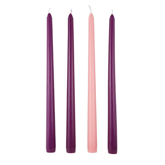12" Advent Taper Candle (Set Of 4) - Re-vived
