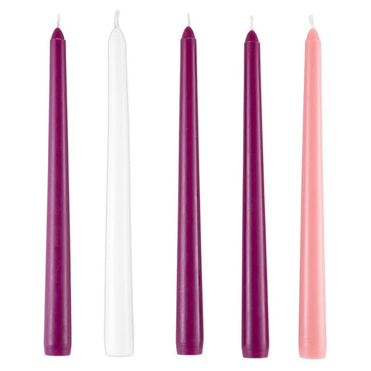 10" Deluxe Advent Taper Candle (Set Of 5) - Re-vived