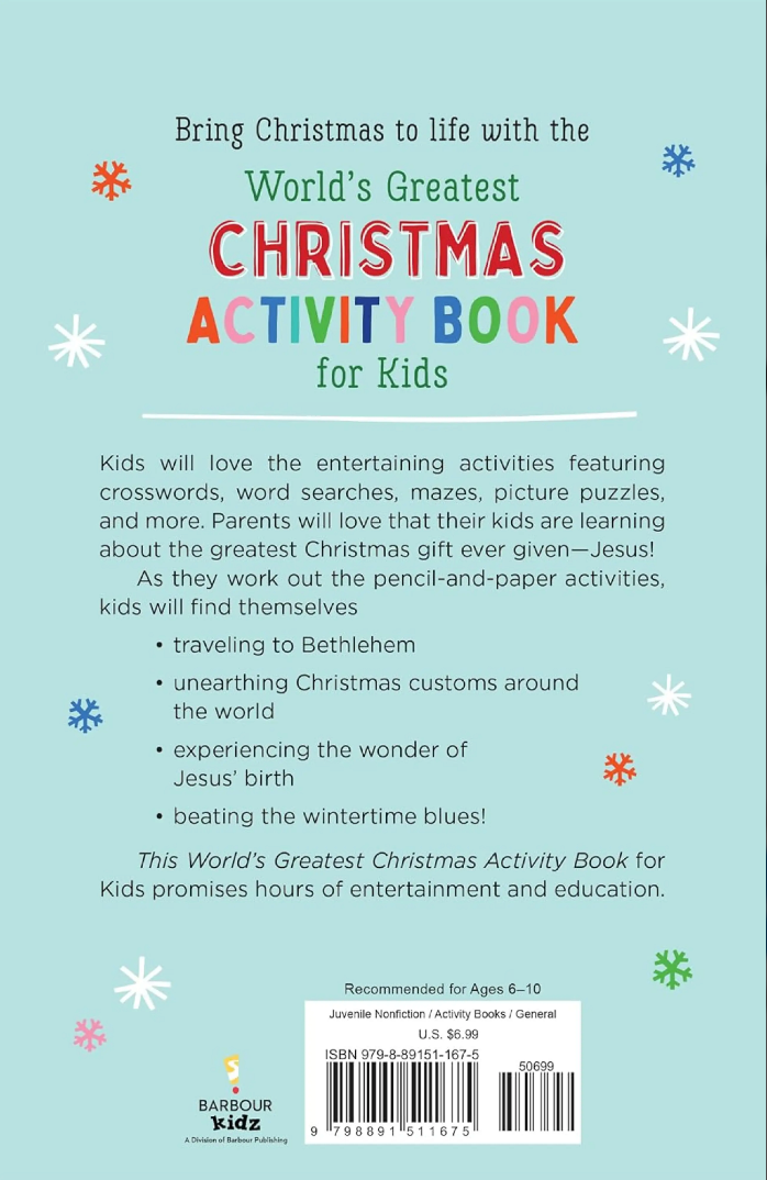 Worlds Greatest Christmas Activity Book For Kids - Re-vived