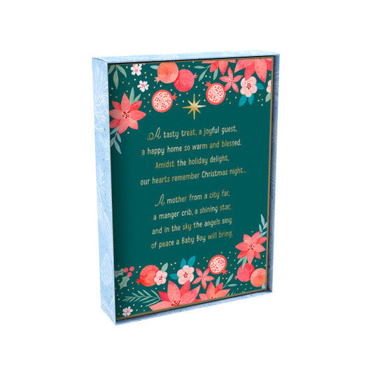 Christmas Boxed Cards: Floral Christmas Night (Pack of 18) - Re-vived