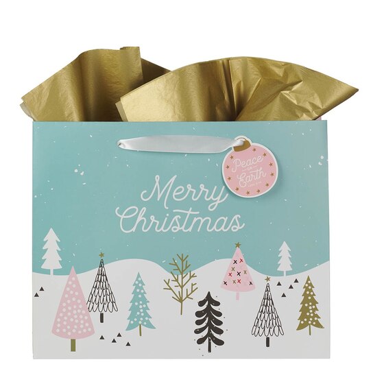 Large Gift Bag: Merry Christmas, Peace - Re-vived