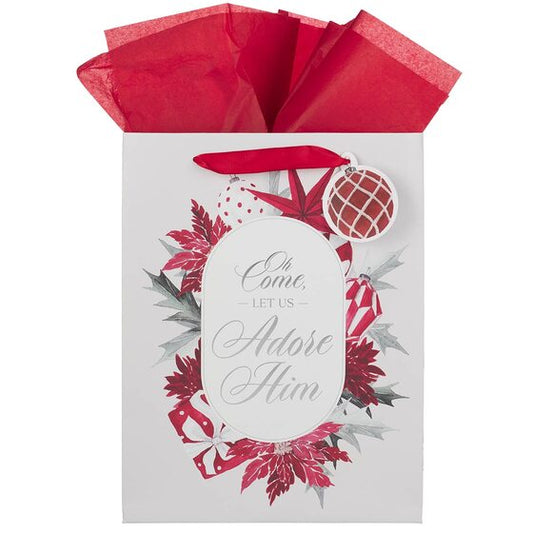 Large Gift Bag & Card: Come Let Us Adore Him - Re-vived