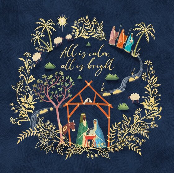 All Is Calm All Is Bright (Pack of 4) - Re-vived