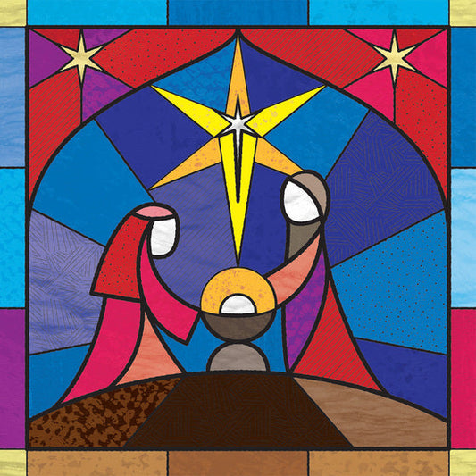 Compassion Charity Christmas Cards: Stained Glass (10pk) - Re-vived