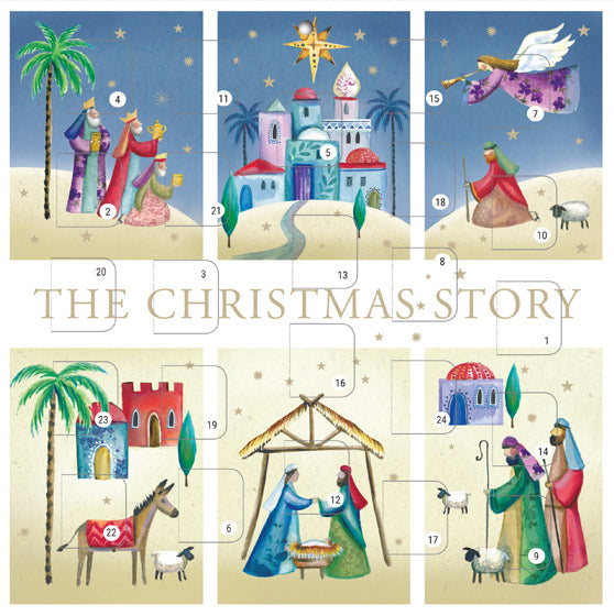 The Christmas Story Advent Calendar Card - Re-vived
