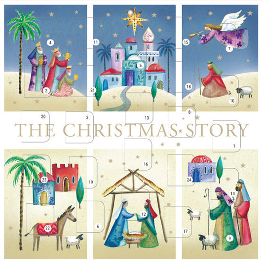 The Christmas Story Advent Calendar Card - Re-vived