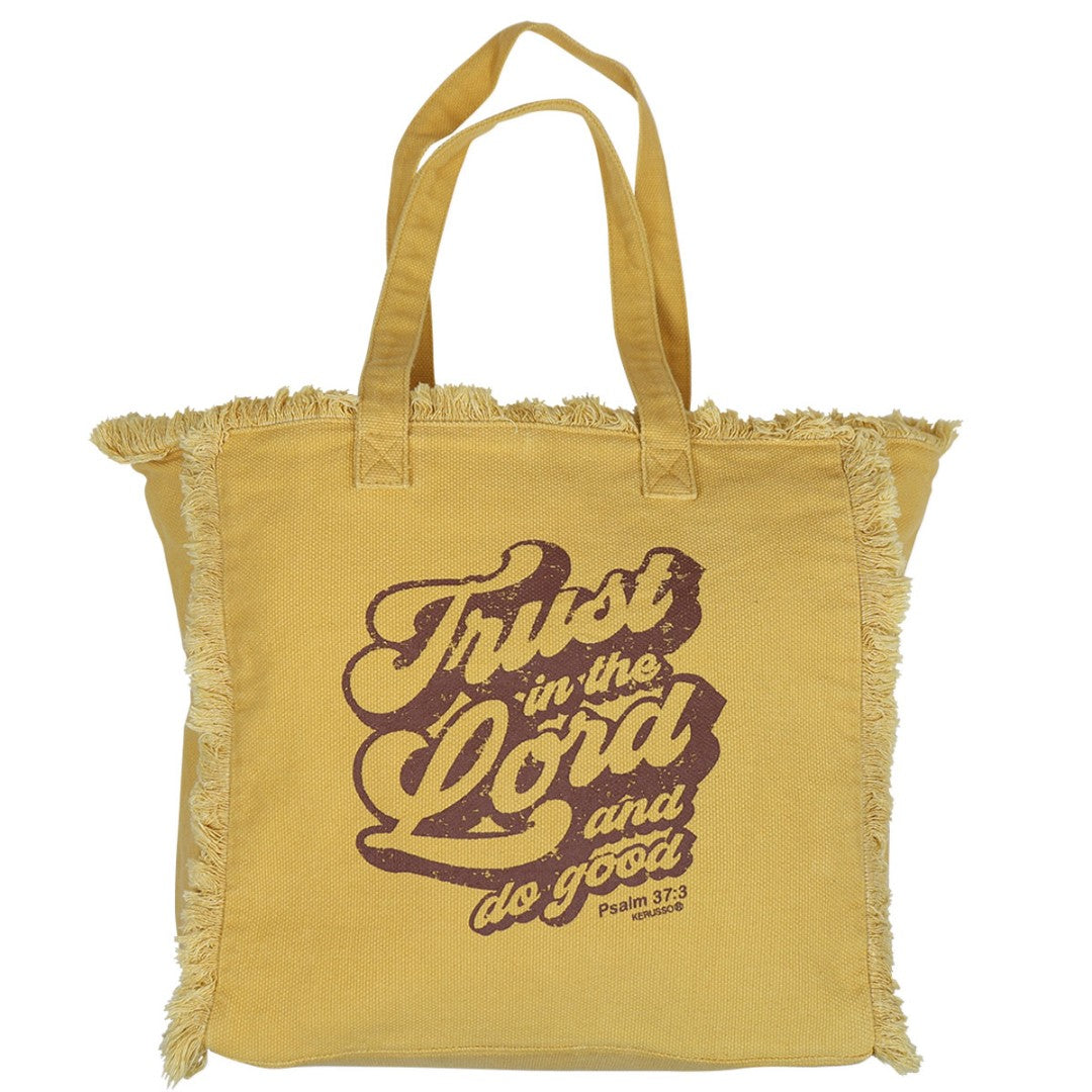 Trust in the Lord Canvas Fringe Tote - Re-vived