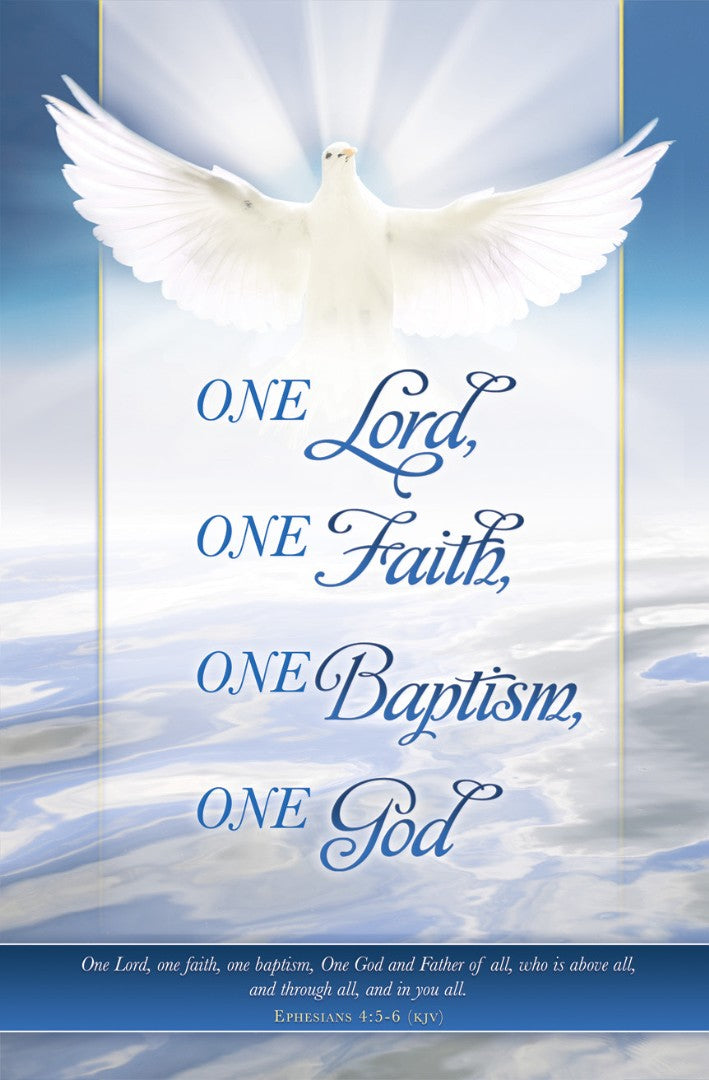 One Lord, One Faith Baptism Bulletin (pack of 100) - Re-vived