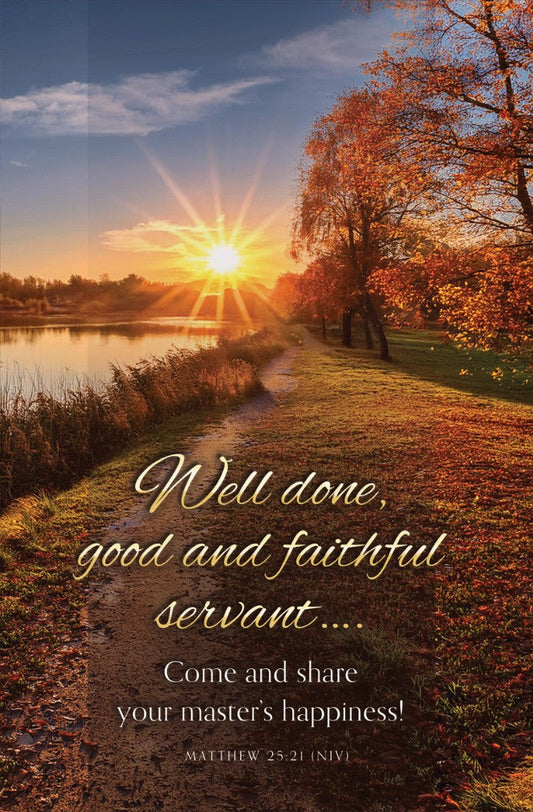 Good and Faithful Servant Funeral Bulletin (pack of 100) - Re-vived