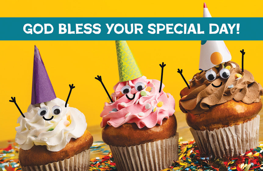 God Bless Your Special Day Birthday Postcard (pack of 25) - Re-vived