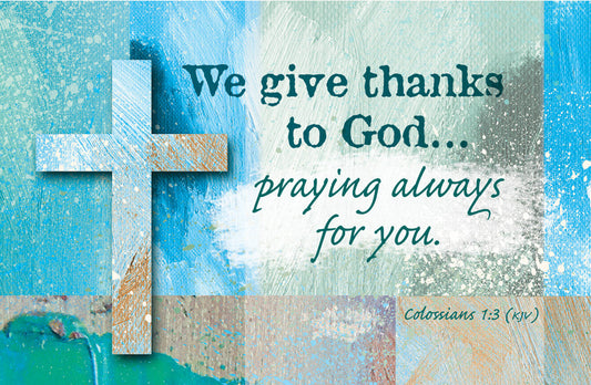 We Give Thanks to God Postcard (pack of 25) - Re-vived