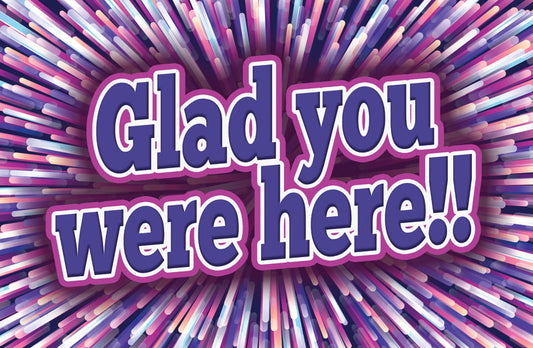 Glad You Were Here! Kids Postcard (pack of 25) - Re-vived